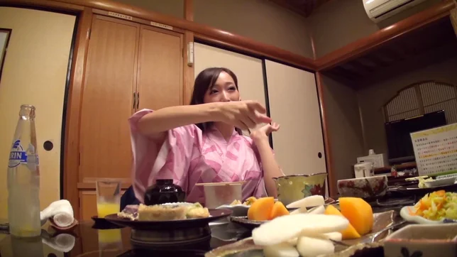 Hottie in sexy black stockings Claire Hasumi gets pussy stimulated 2