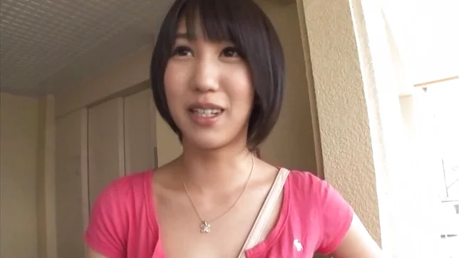 Short-haired Asian amateur girl Riku Minato gives blow in a bath 2