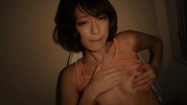 Stunning MILF Mikoto Tsukawa finger fucks her hairy pussy