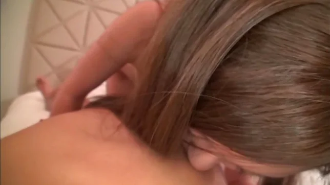 After kissing AV model endures tit licking 6