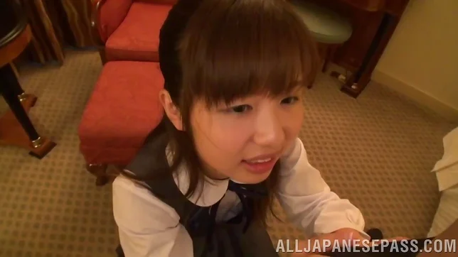 Cute schoolgirl with small tits Koko Seko enjoys toys and cock in pussy 6