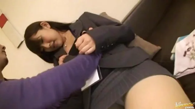 Shiori Hazuki Asian office gal spreads her legs 6