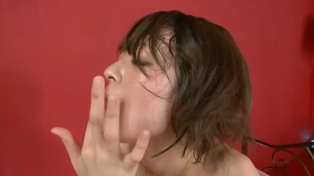 Innocent Mikoto Tsukawa plays with her tight pussy 2