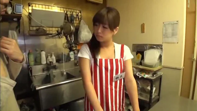 Petite Japanese housewife fucked hard on the table