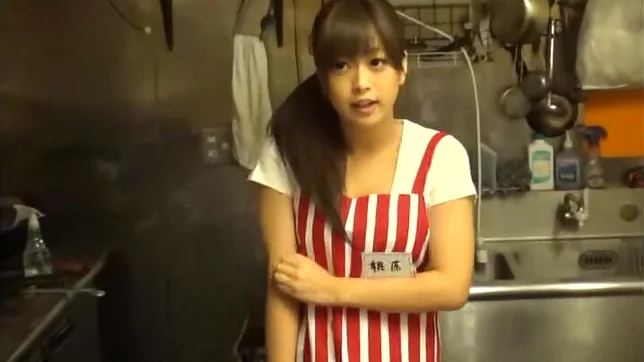 Petite Japanese housewife fucked hard on the table