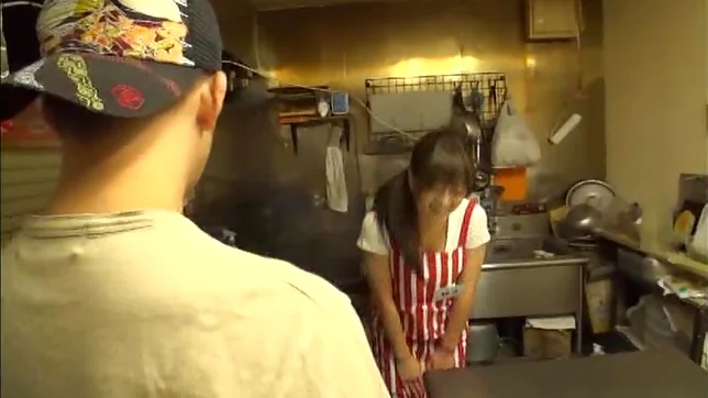 Petite Japanese housewife fucked hard on the table