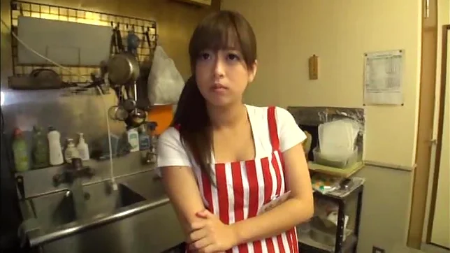 Petite Japanese housewife fucked hard on the table 2