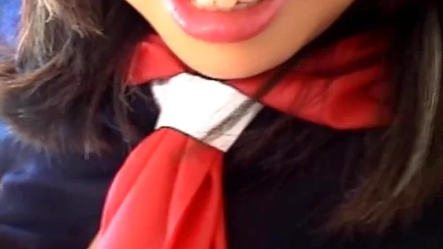 Kaori cum on tit in school uniform