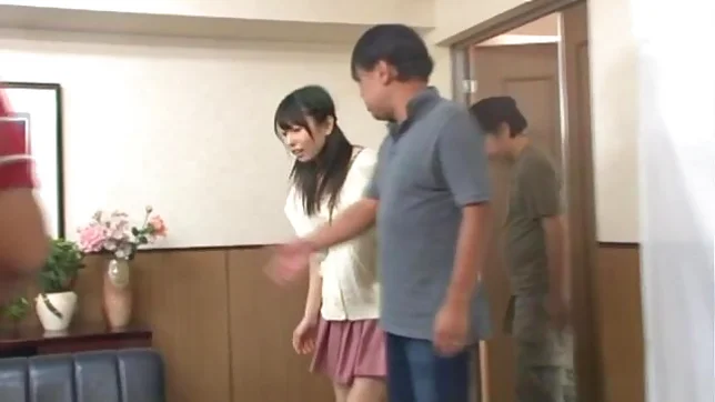 Teen spreads her legs to invite his dick up her skirt