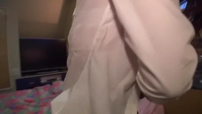 Sweet Asian teen with nice ass performs amazing cock sucking