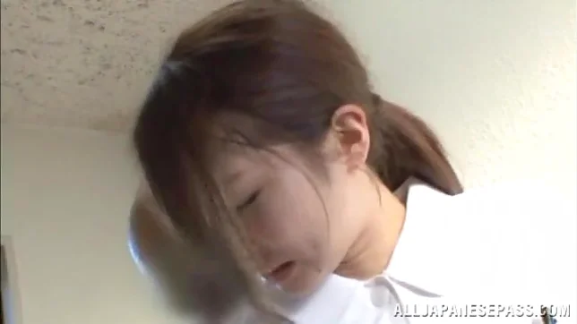 Japanese AV model in nurse uniform gets cum on her face 2