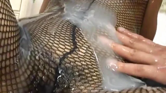 Miyo Kasuge Naughty Asian babe In Fishnets Gets Creampie