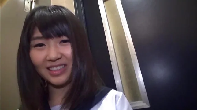 Sex in the toilet for young Japanese in sexy unifrom