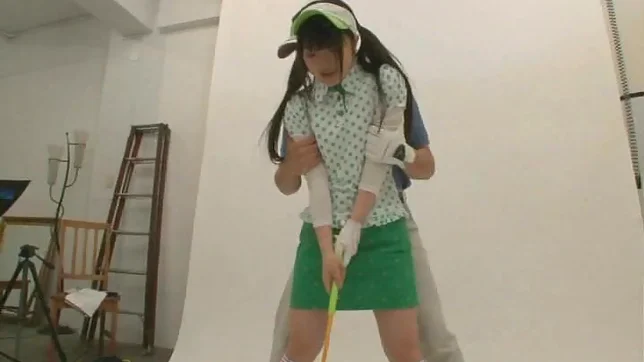 Green Golf Outfit Gets This Cute Teen A Lucky Fucking 2