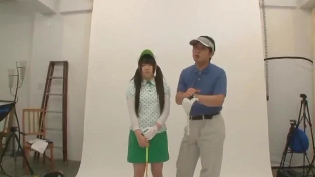 Green Golf Outfit Gets This Cute Teen A Lucky Fucking 2