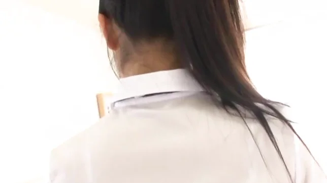 Top notch Japanese AV girl Asahi Yuuki shows off and rubs her pussy