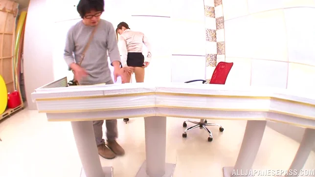 Shameless Japanese vixen Yuna Shiina rides dick gets cum in mouth 4