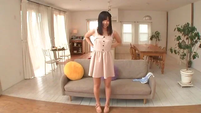 Playful Japanese teenie Mako Mizuhara strips and gets teased with a toy 2