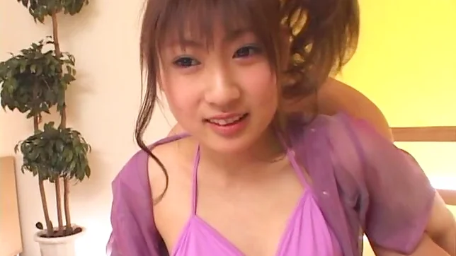 Teen girl in nice lingerie Mine Ayase gts her hairy pussy licked and plowed