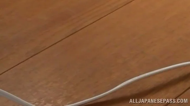 Adorable Japanese babe Tsubomi frills her slit with a sex toy 2