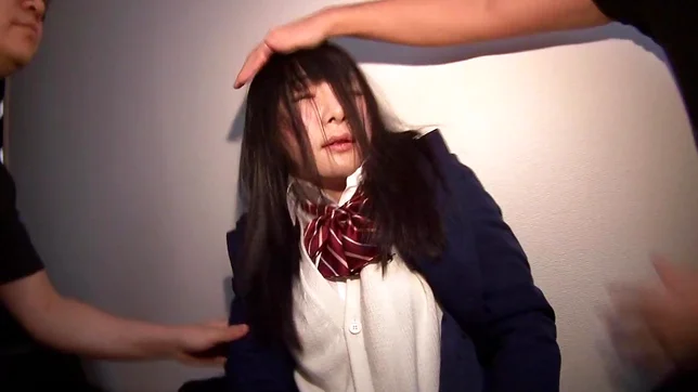 Ravishing threesome sex with a young schoolgirl, Hitomi Fujiwara 6