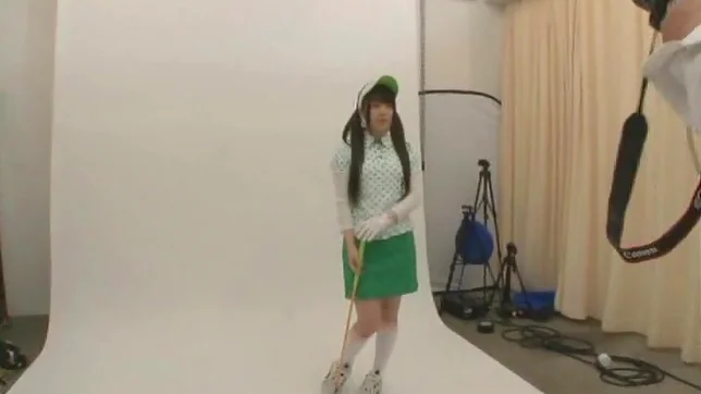 Green Golf Outfit Gets This Cute Teen A Lucky Fucking 3