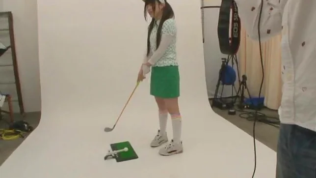 Green Golf Outfit Gets This Cute Teen A Lucky Fucking 3