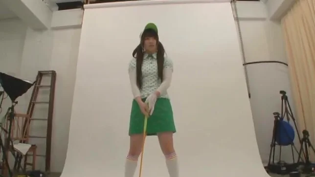 Green Golf Outfit Gets This Cute Teen A Lucky Fucking 3