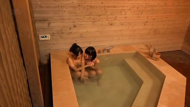 Curvy Asian lesbians is doing themselves lustly in a bath 3