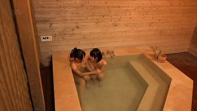 Curvy Asian lesbians is doing themselves lustly in a bath 3