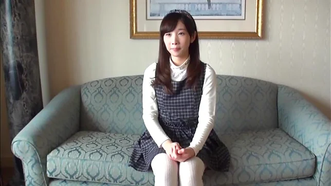 Shy looking Japanese girl gets pussy stretched and fingered