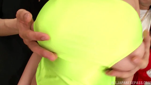 Busty milf Ruri Saijo gets fucked hard by a horny massage the 4