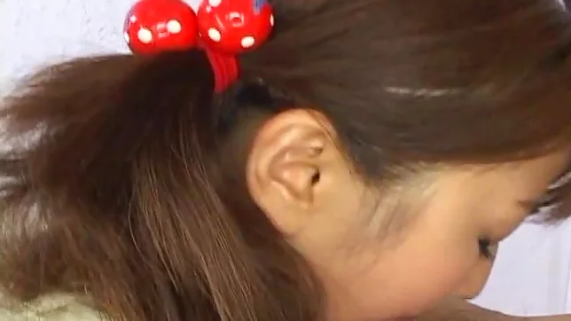 Hot Japanese model gives a sensual blowjob 3