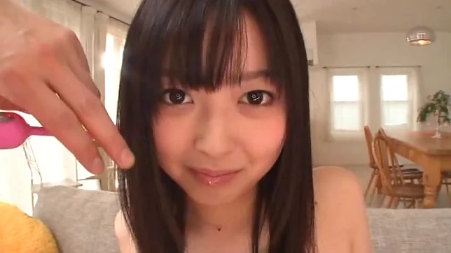 Playful Japanese teenie Mako Mizuhara strips and gets teased with a toy 3