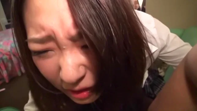 Sweet Asian teen with nice ass performs amazing cock sucking 5