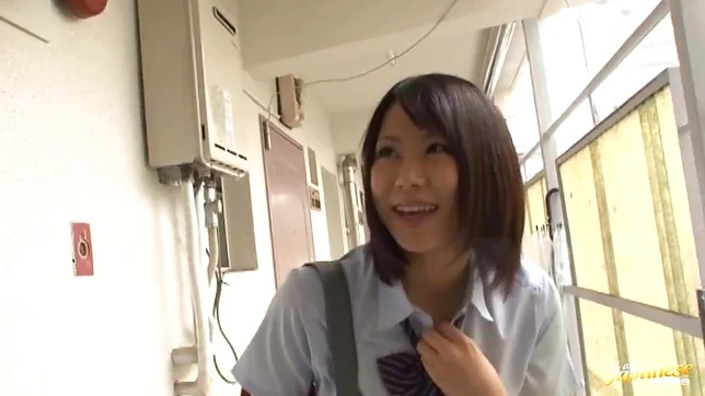 Hot tits schoolgirl Mikan Kururugi sucks dick and titty fucks 2