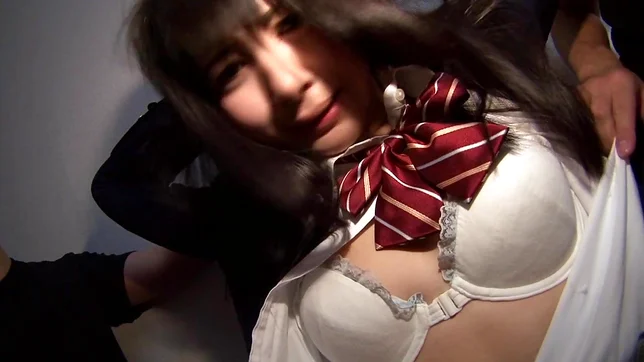 Ravishing threesome sex with a young schoolgirl, Hitomi Fujiwara 10