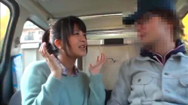 Petite babe Iku Sakuragi sucks and strokes a cock 4