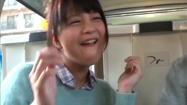 Petite babe Iku Sakuragi sucks and strokes a cock 4