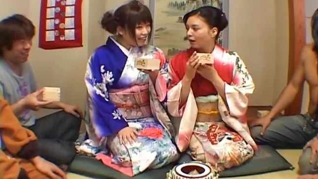 Yuki And Rin Dressed In Kimonos They Enjoy Each Others Pussies 2