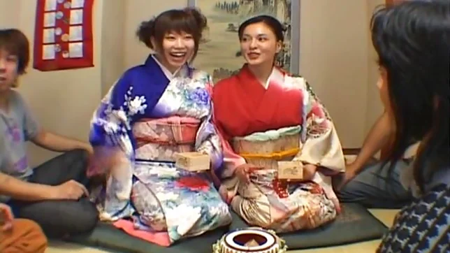 Yuki And Rin Dressed In Kimonos They Enjoy Each Others Pussies 2