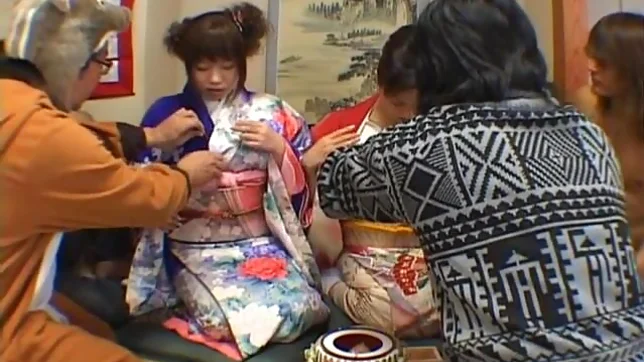 Yuki And Rin Dressed In Kimonos They Enjoy Each Others Pussies 2