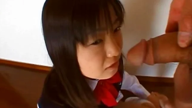 Anna Kuramoto schoolgirl blowjob