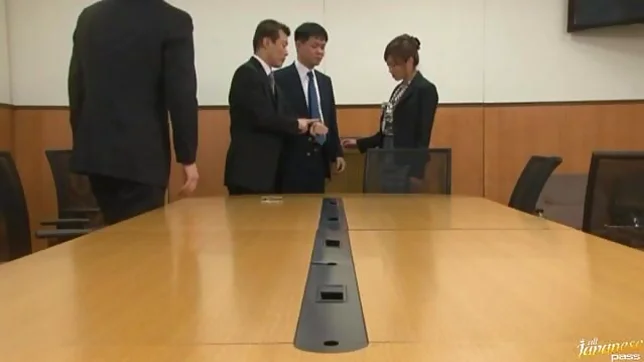 Rika Sugisaki Asian chick is a big tit secretary 2