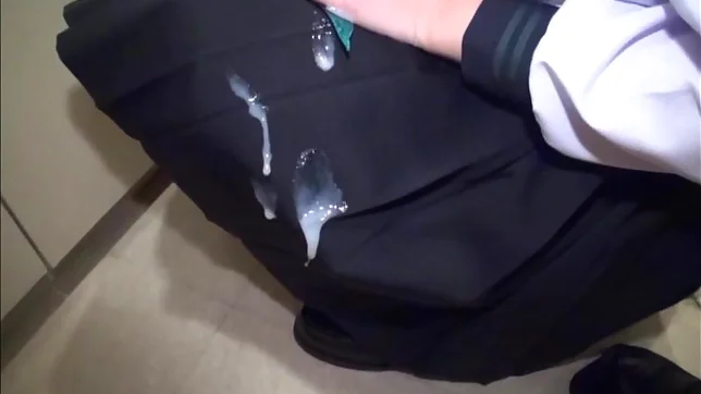 Sex in the toilet for young Japanese in sexy unifrom 6