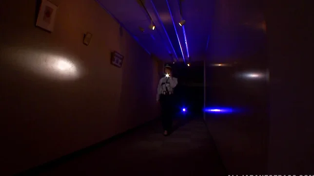 Policewoman Akiho Yoshizawa makes a footjob for a burglar 2