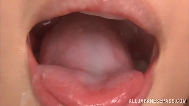 Naughty Japanese teen babe Ayu Sakurai sucks cocks swallows cum 5