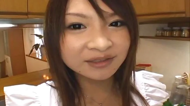 Ayumi Ayukawa Hot Asian model shows her tits in the kitchen 2