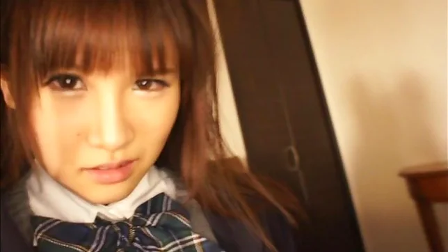 Yuki Asahi Asian teen in school uniform gets fingered and licked 2