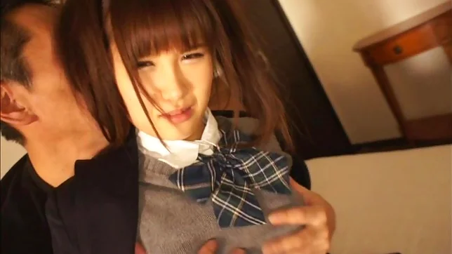 Yuki Asahi Asian teen in school uniform gets fingered and licked 2